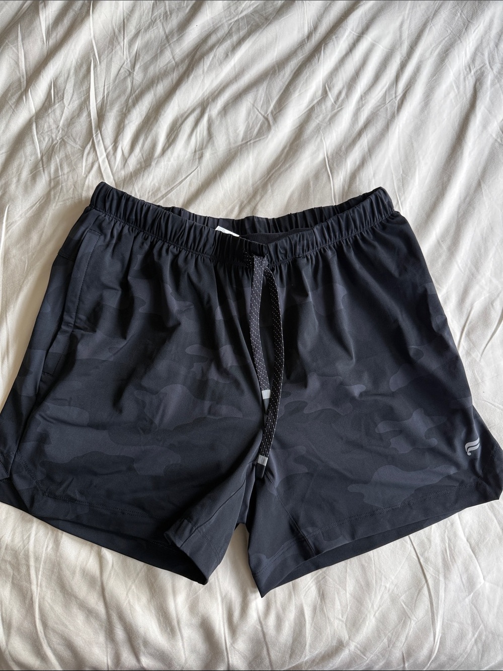 Fabletics Men's Black Camo Performance Shorts